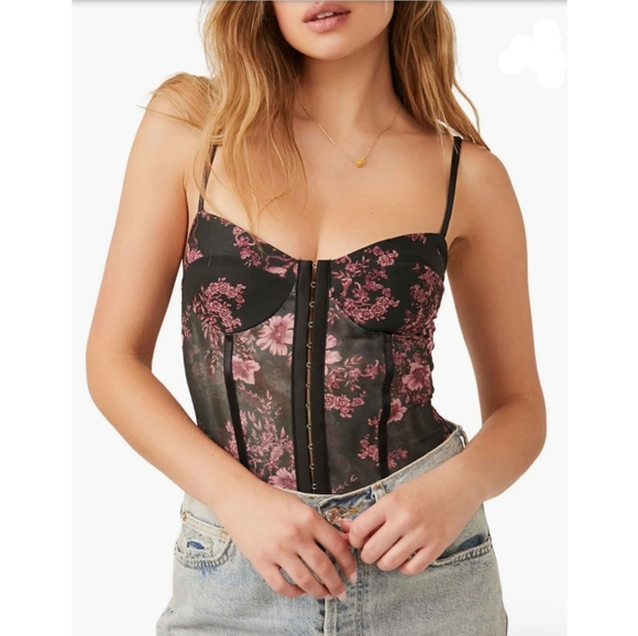 NWT Intimately FP Floral Mesh Bodysuit - Picture 2 of 10